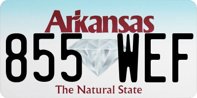 AR license plate 855WEF