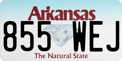 AR license plate 855WEJ