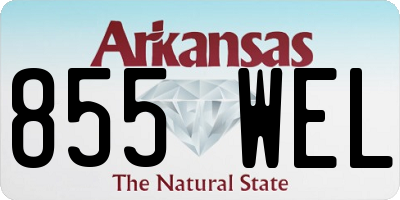 AR license plate 855WEL