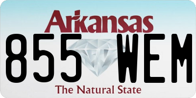 AR license plate 855WEM