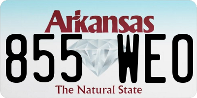 AR license plate 855WEO