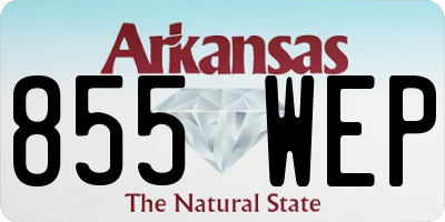 AR license plate 855WEP