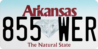 AR license plate 855WER