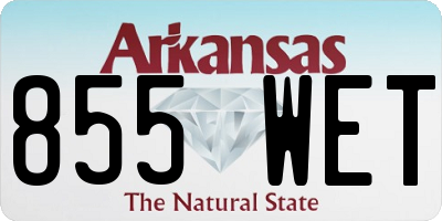 AR license plate 855WET