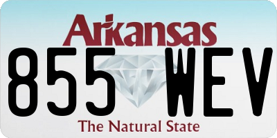 AR license plate 855WEV