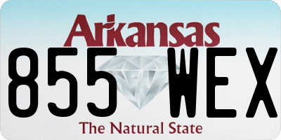 AR license plate 855WEX