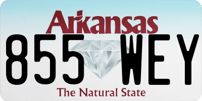 AR license plate 855WEY