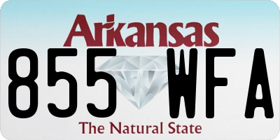 AR license plate 855WFA