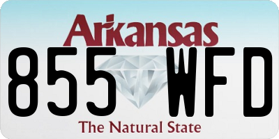AR license plate 855WFD