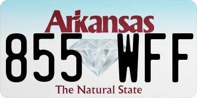 AR license plate 855WFF
