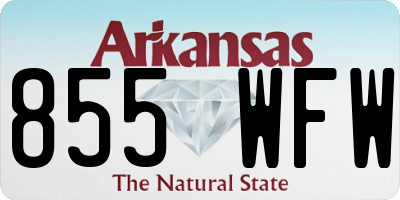 AR license plate 855WFW