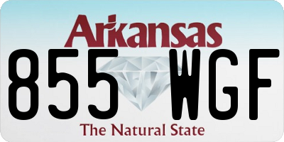 AR license plate 855WGF