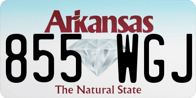 AR license plate 855WGJ