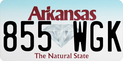 AR license plate 855WGK
