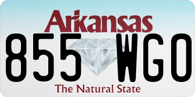 AR license plate 855WGO