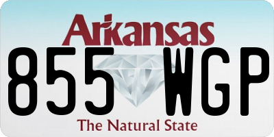 AR license plate 855WGP