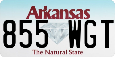AR license plate 855WGT