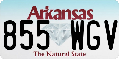 AR license plate 855WGV