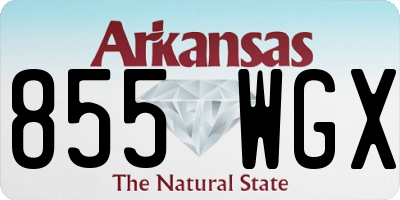 AR license plate 855WGX