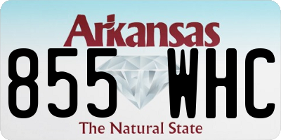 AR license plate 855WHC