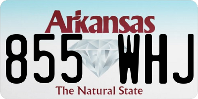 AR license plate 855WHJ