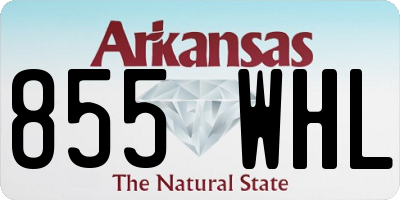 AR license plate 855WHL