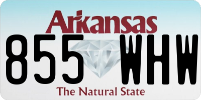 AR license plate 855WHW