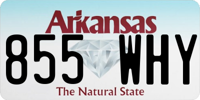 AR license plate 855WHY