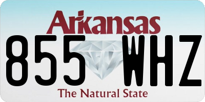 AR license plate 855WHZ