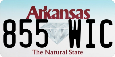 AR license plate 855WIC