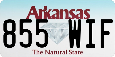 AR license plate 855WIF