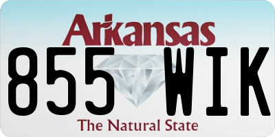 AR license plate 855WIK