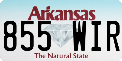 AR license plate 855WIR