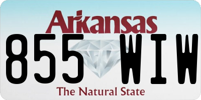 AR license plate 855WIW