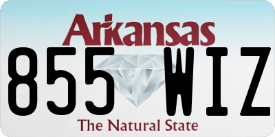 AR license plate 855WIZ