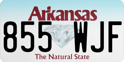 AR license plate 855WJF