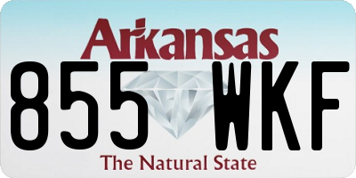 AR license plate 855WKF