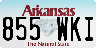 AR license plate 855WKI