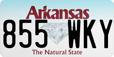 AR license plate 855WKY