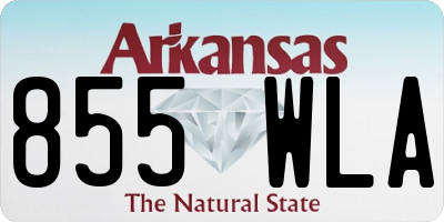 AR license plate 855WLA