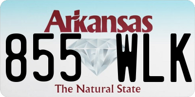 AR license plate 855WLK