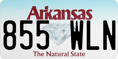 AR license plate 855WLN