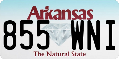 AR license plate 855WNI