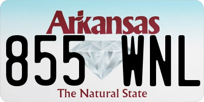 AR license plate 855WNL