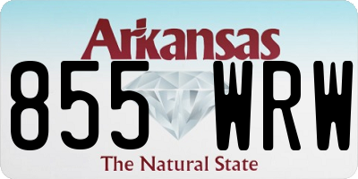 AR license plate 855WRW