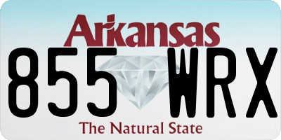 AR license plate 855WRX