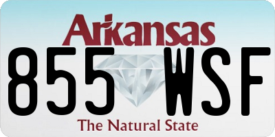AR license plate 855WSF