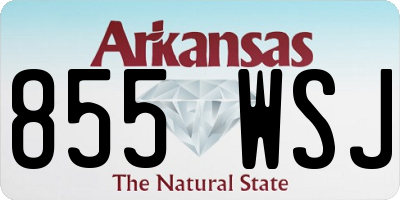 AR license plate 855WSJ