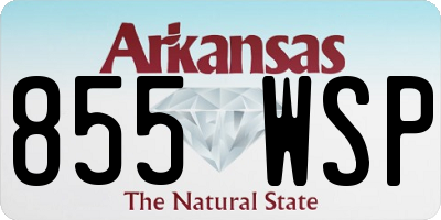 AR license plate 855WSP