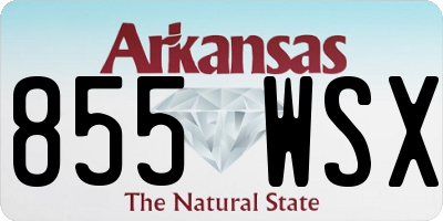 AR license plate 855WSX